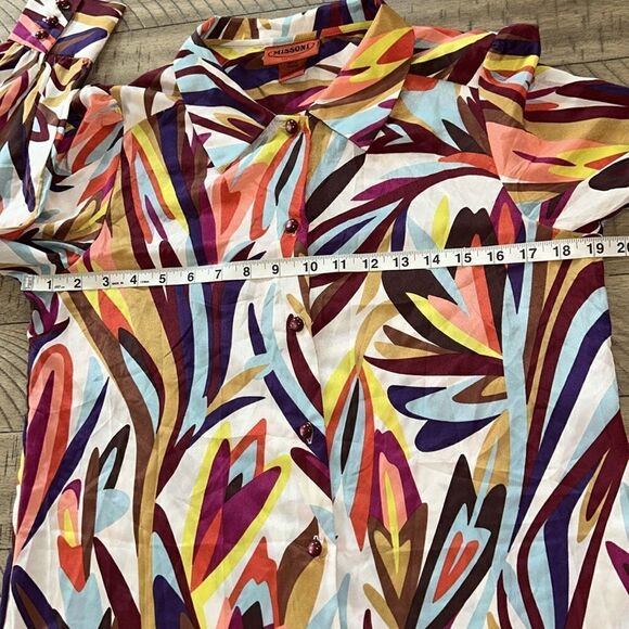 Designer 🧑🎨 Look 👀RARE Missoni Blouse for Target🎯 2011 LtEd Chic & Washable - Picture 10 of 17